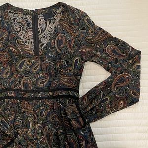 ASOS TALL SIZE 2 MAXI LONG SLEEVE V NECK DRESS